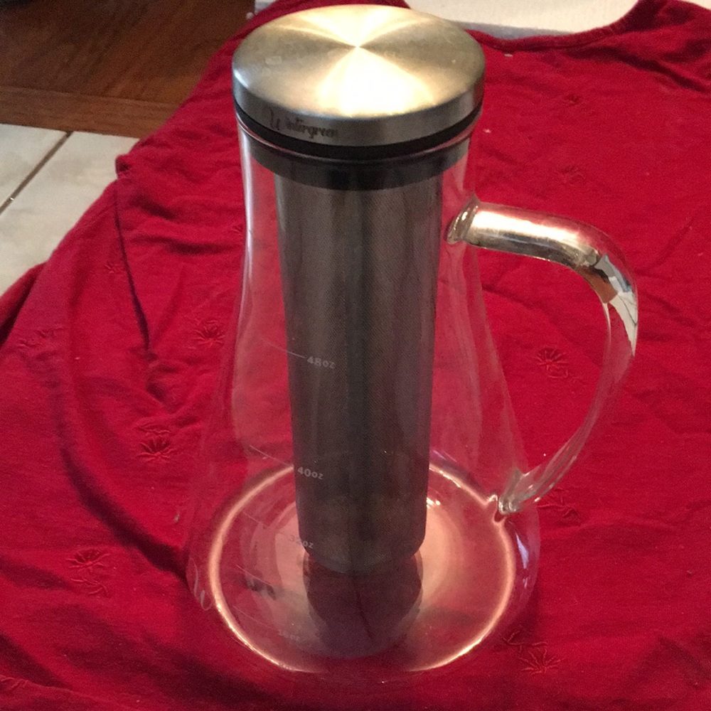 Cold brew iced coffee maker, glass